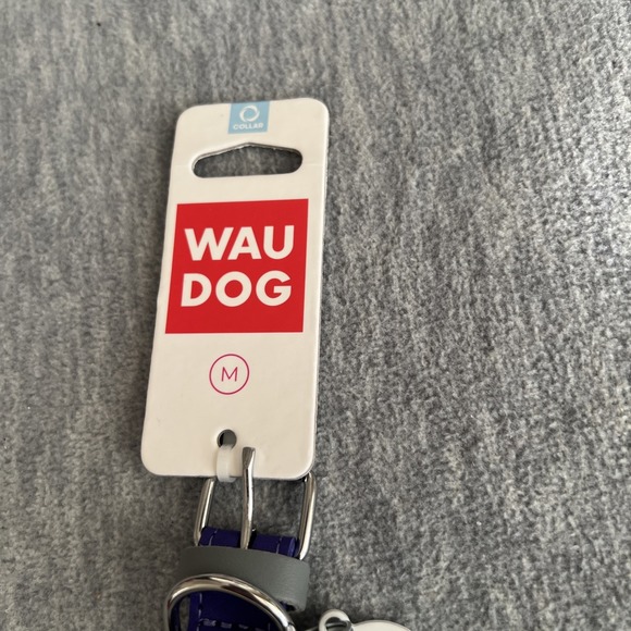 WAUDOG Glamour Leather Dog Collar Purple Medium Smart QR Tag Durable Quality New - Picture 8 of 15